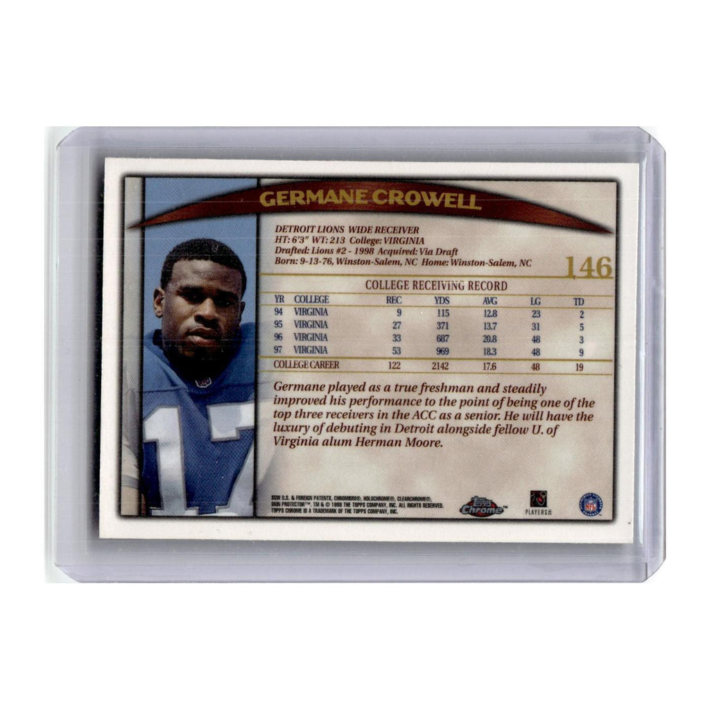 1998 Topps Chrome Germane Crowell Lions #146
