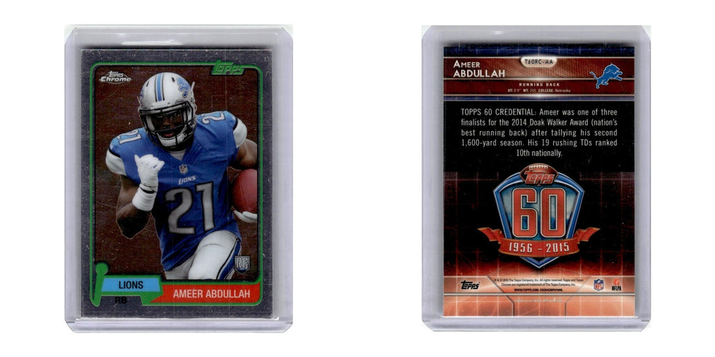2015 Topps Chrome Ameer Abdullah RC Lions #T60RC-AA