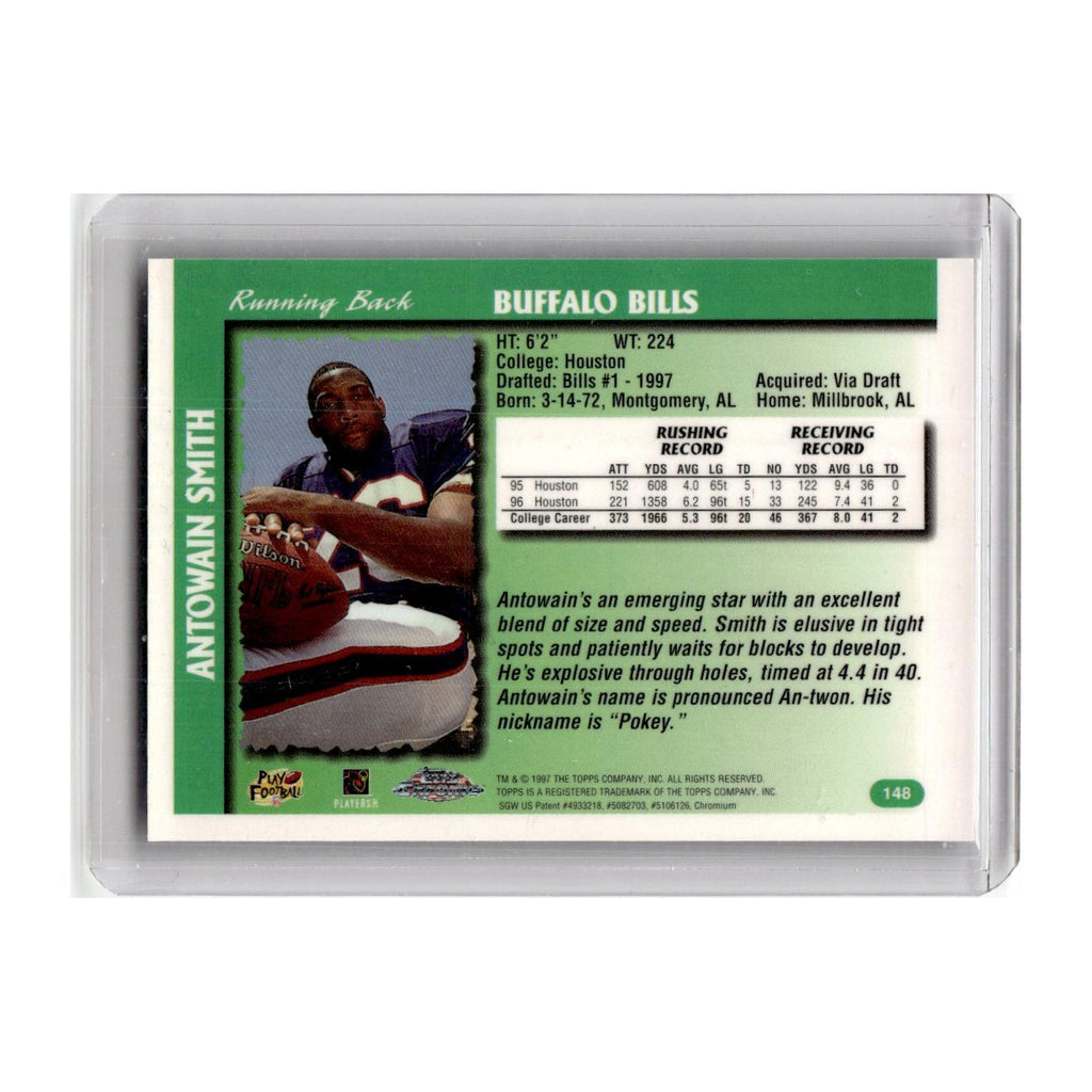 1997 Topps Chrome Antowain Smith Bills #148