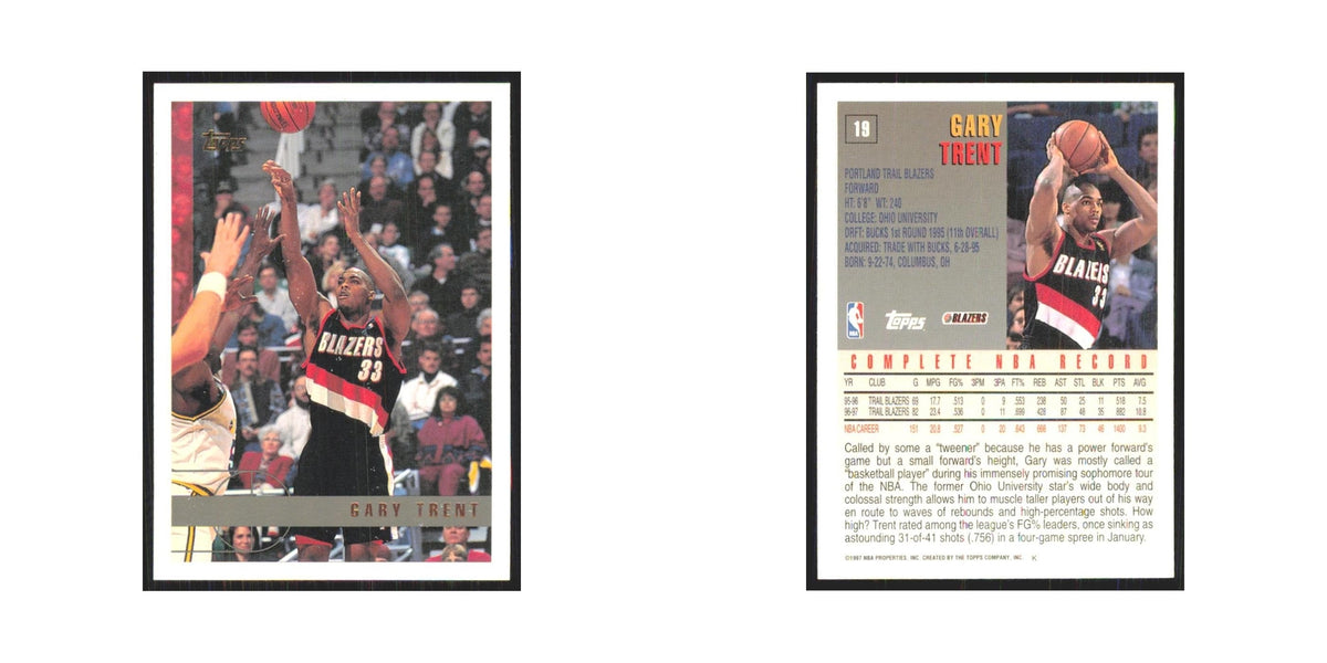 1997 Topps Gary Trent Blazers #19.0