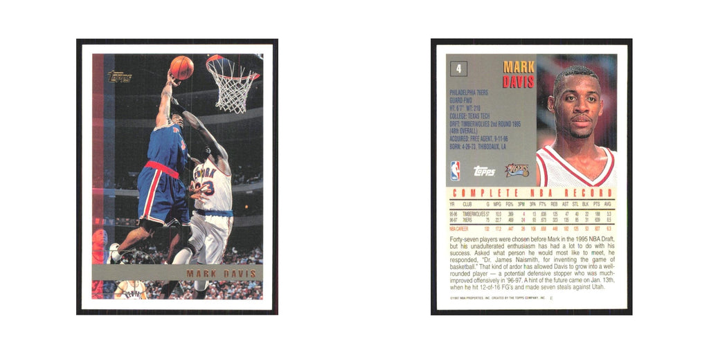 1997 Topps Mark Davis 76ers #4.0