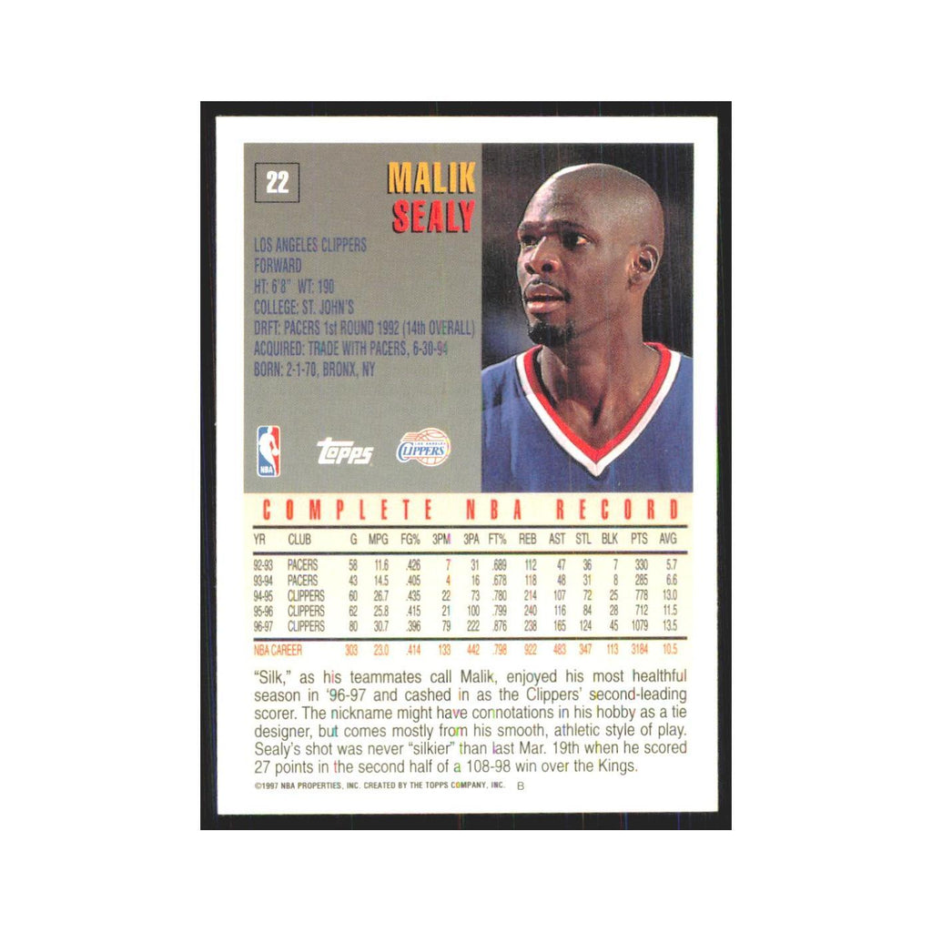 1997 Topps Malik Sealy Clippers #22.0