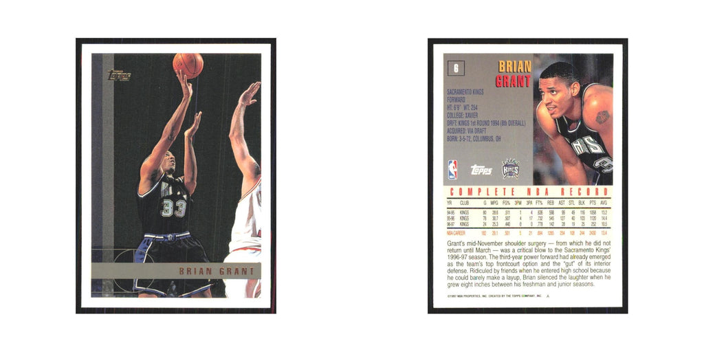 1997 Topps Brian Grant Kings #6.0