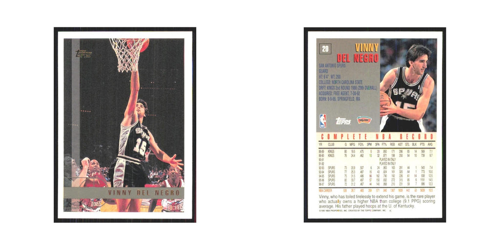 1997 Topps Vinny Del Negro Spurs #20.0