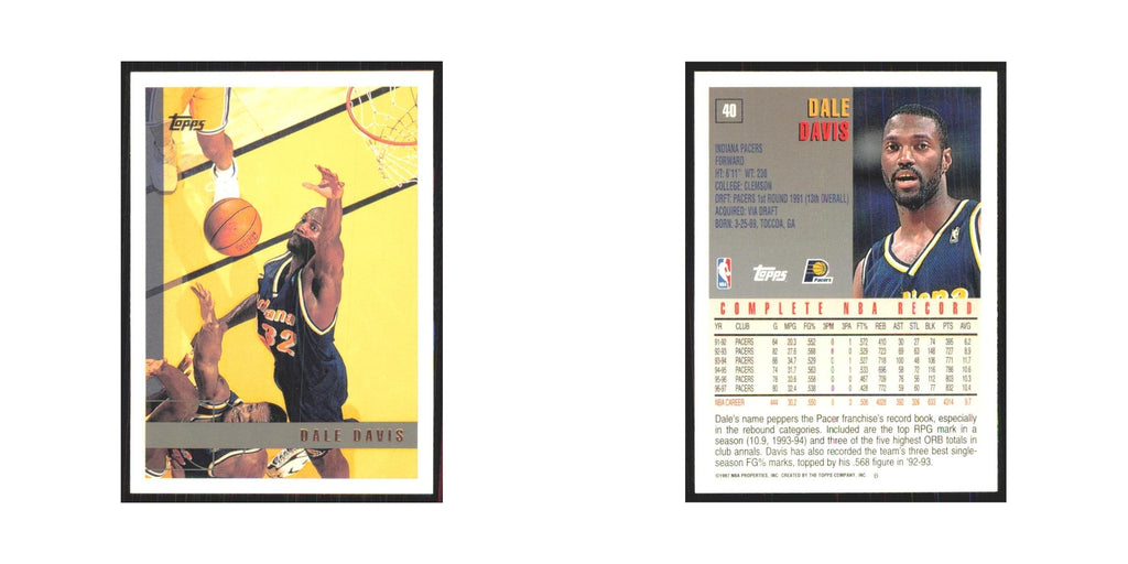 1997 Topps Dale Davis Pacers #40.0