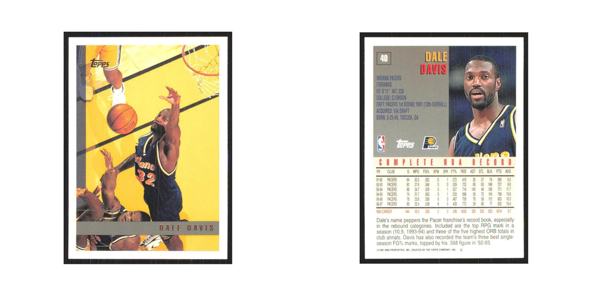 1997 Topps Dale Davis Pacers #40.0