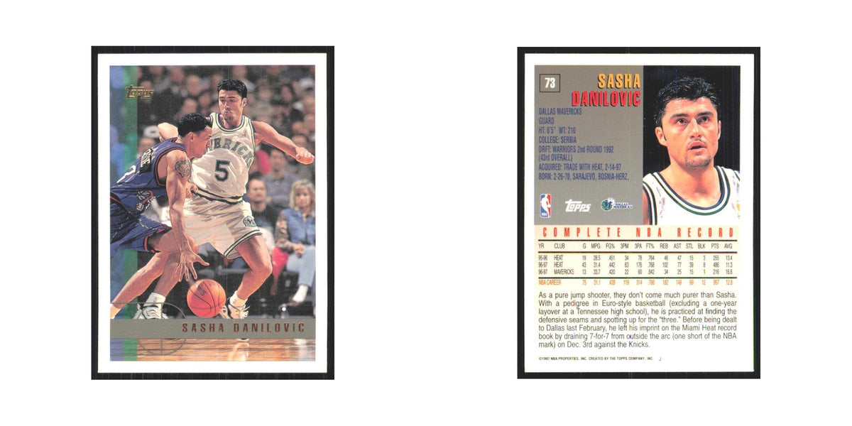 1997 Topps Sasha Danilovic Mavericks #73.0