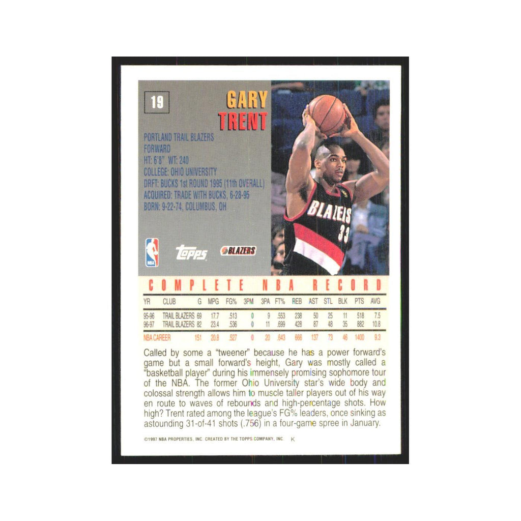 1997 Topps Gary Trent Blazers #19.0