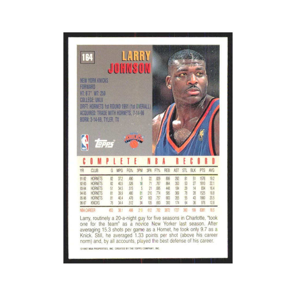 1997 Topps Larry Johnson Knicks #164.0