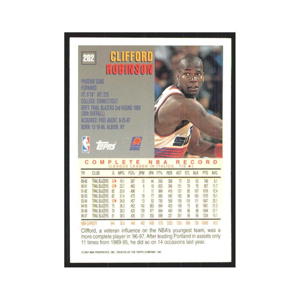 1997 Topps Clifford Robinson Suns #202.0