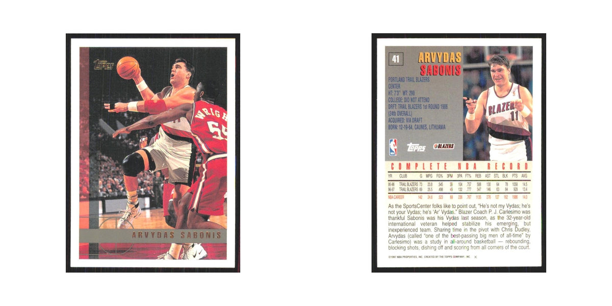 1997 Topps Arvydas Sabonis Blazers #41.0