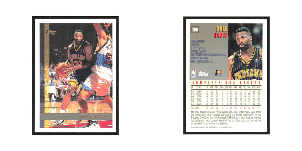 1997 Topps Dale Davis Pacers #169.0