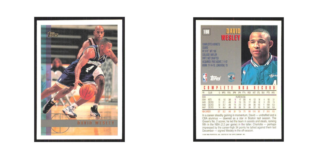 1997 Topps David Wesley Hornets #198.0