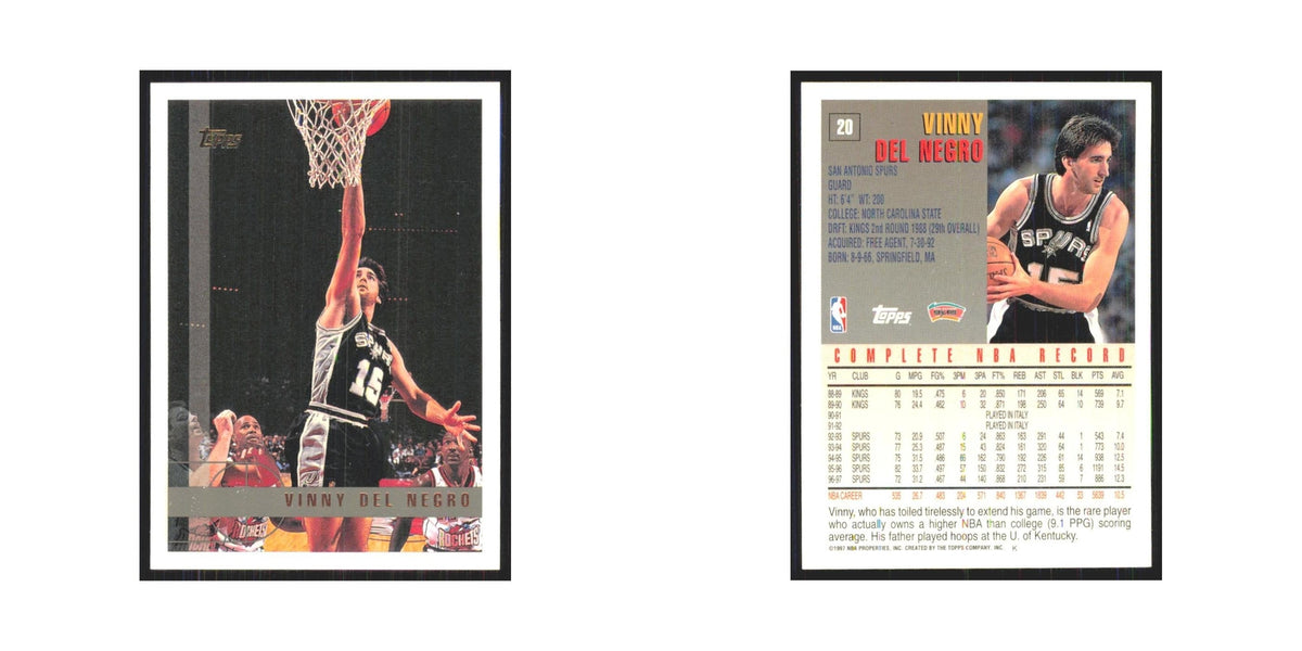1997 Topps Vinny Del Negro Spurs #20.0
