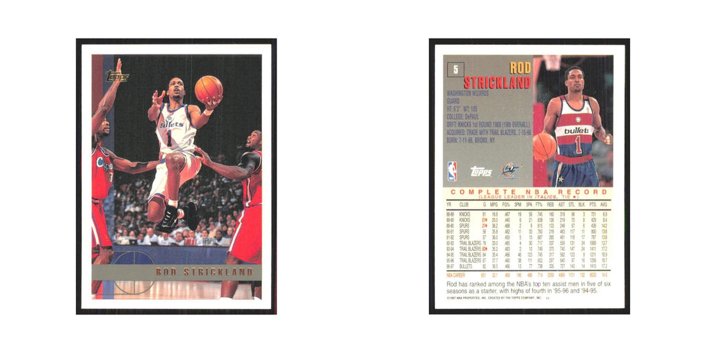 1997 Topps Rod Strickland Wizards #5.0