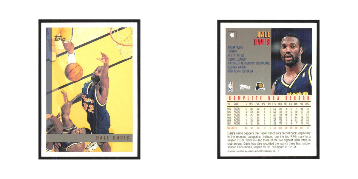 1997 Topps Dale Davis Pacers #40.0