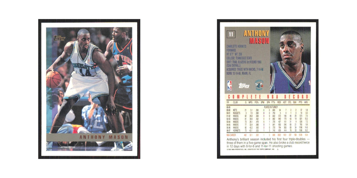 1997 Topps Anthony Mason Hornets #11.0