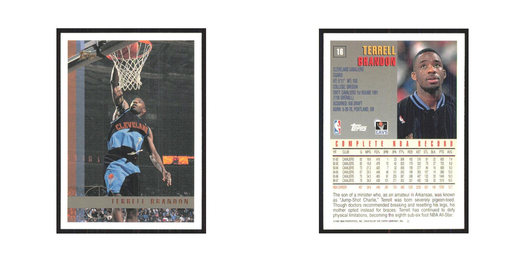 1997 Topps Terrell Brandon Cavaliers #16.0