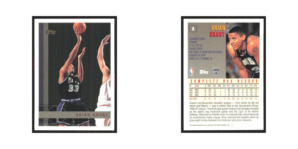 1997 Topps Brian Grant Kings #6.0