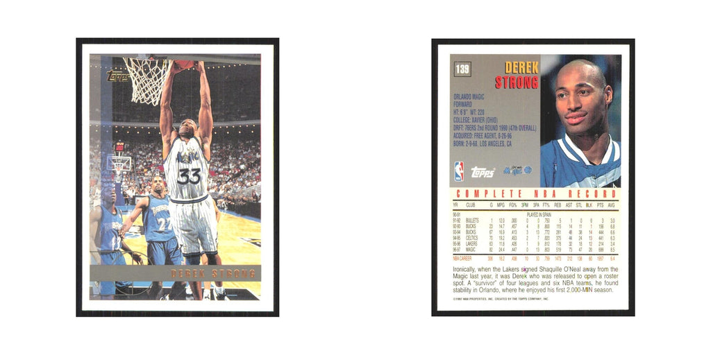 1997 Topps Derek Strong Magic #139.0