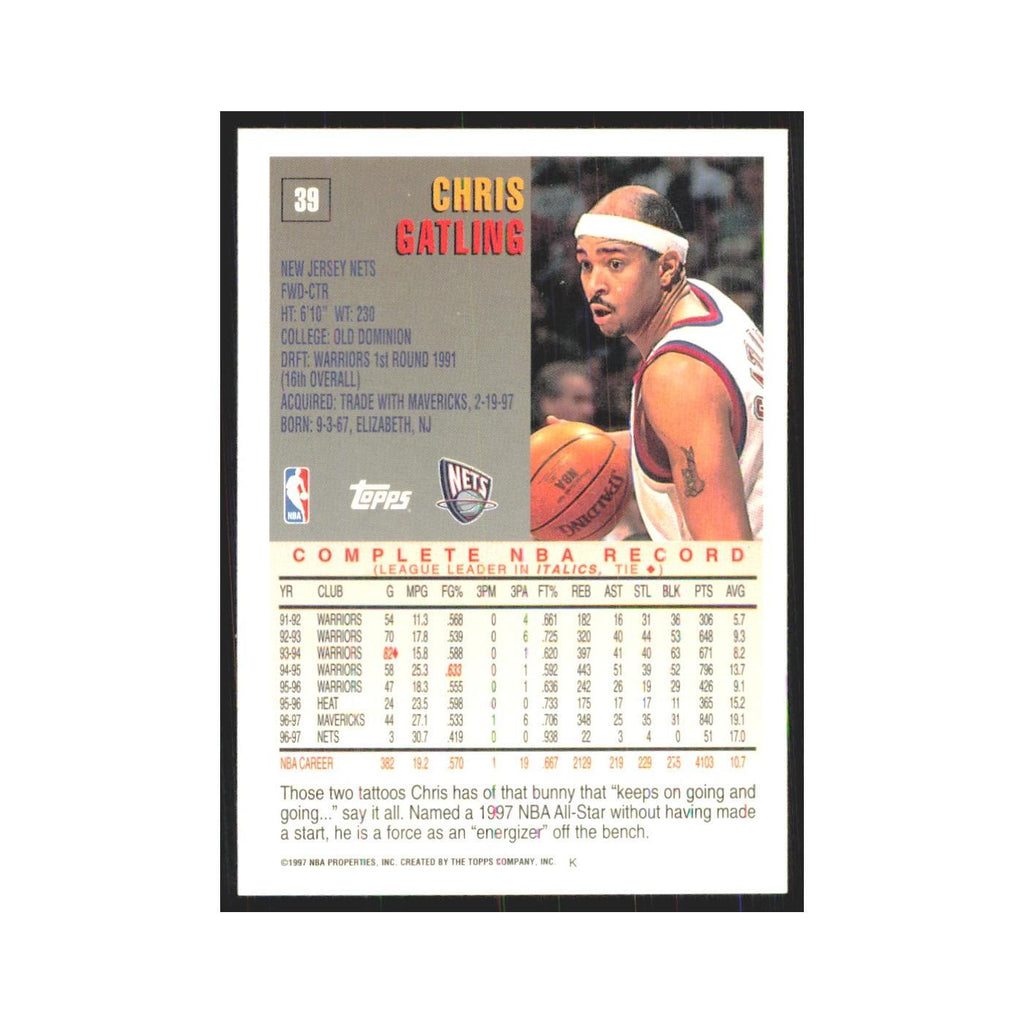 1997 Topps Chris Gatling Nets #39.0