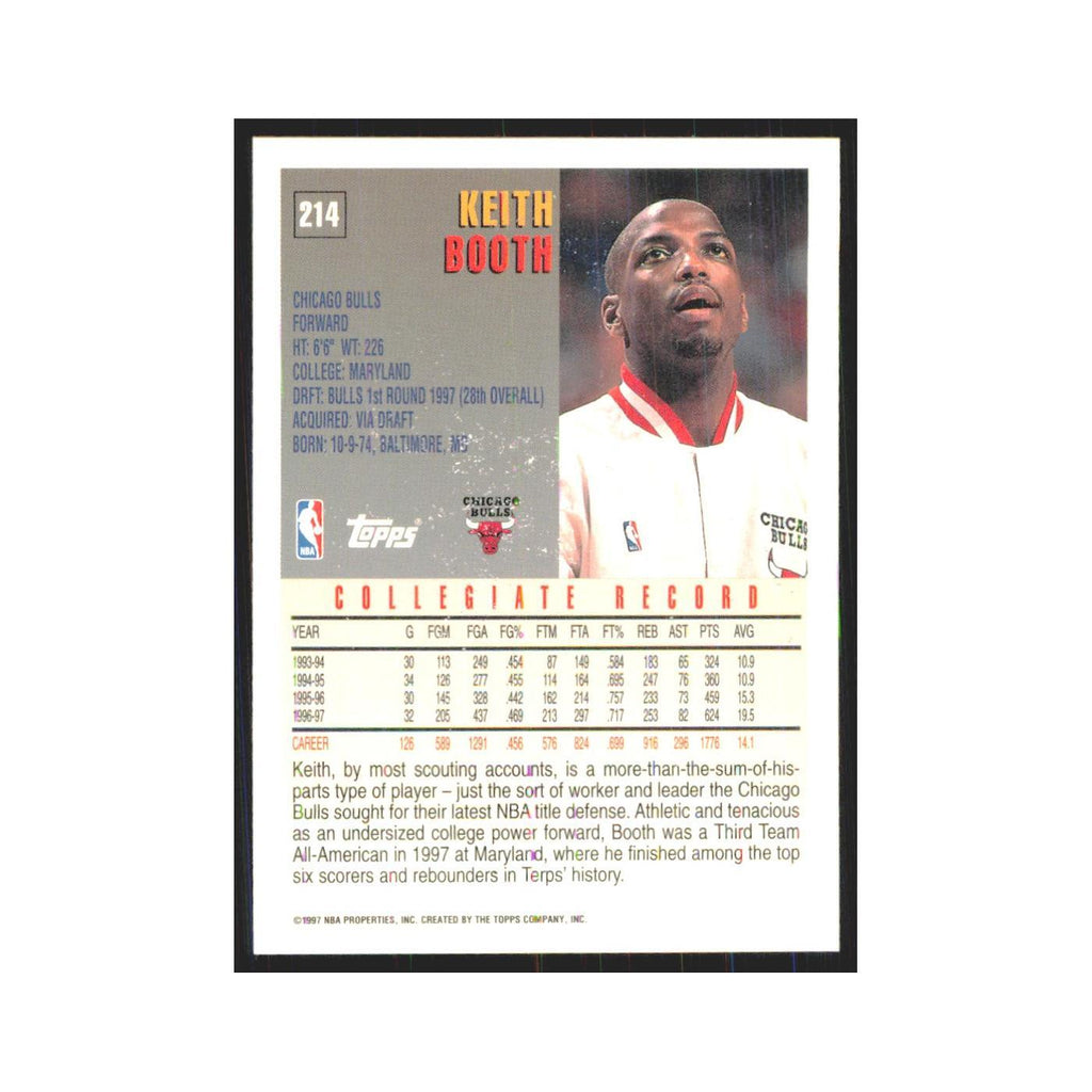 1997 Topps Keith Booth Bulls #214.0