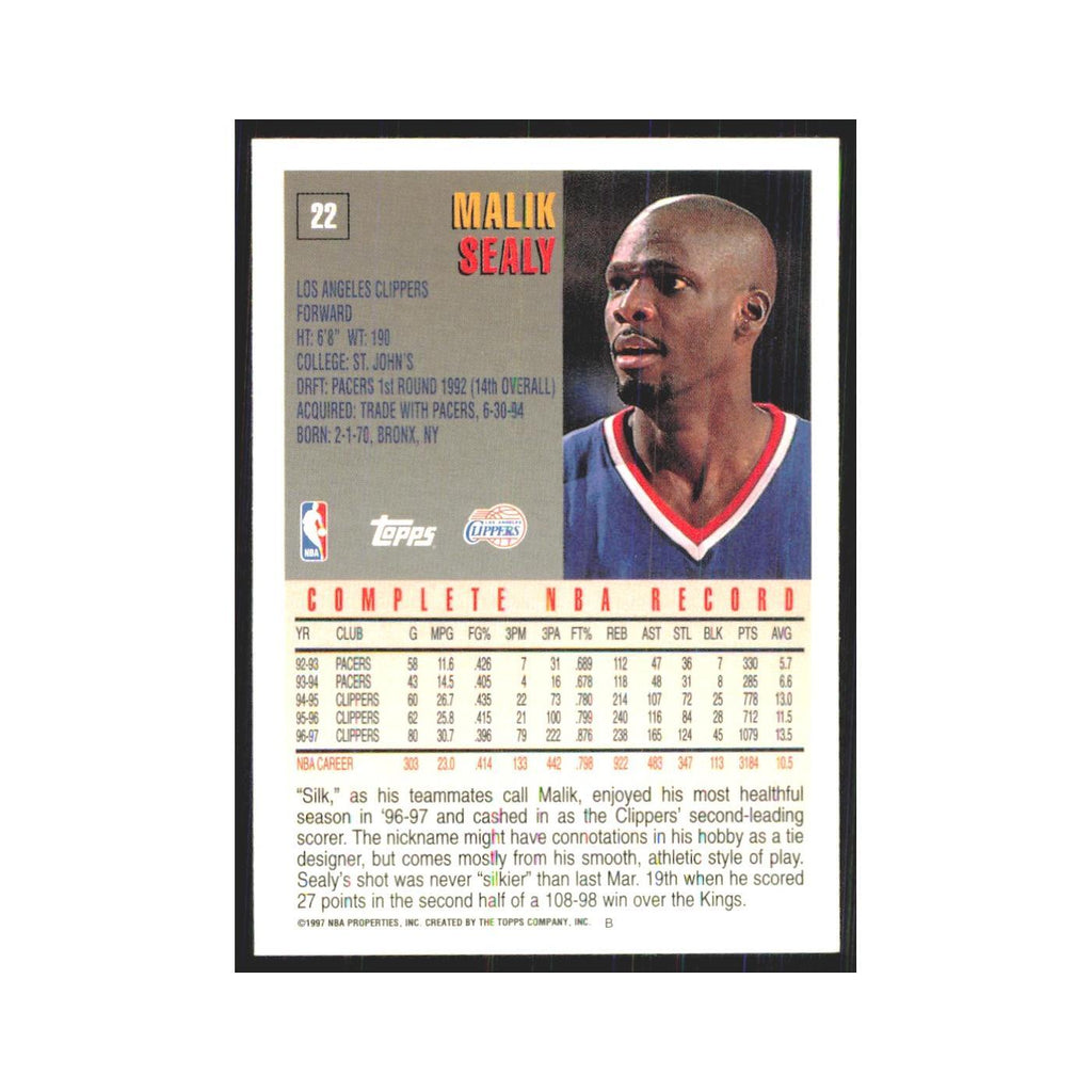 1997 Topps Malik Sealy Clippers #22.0