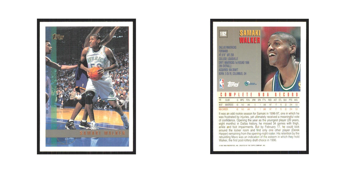 1997 Topps Samaki Walker Mavericks #192.0