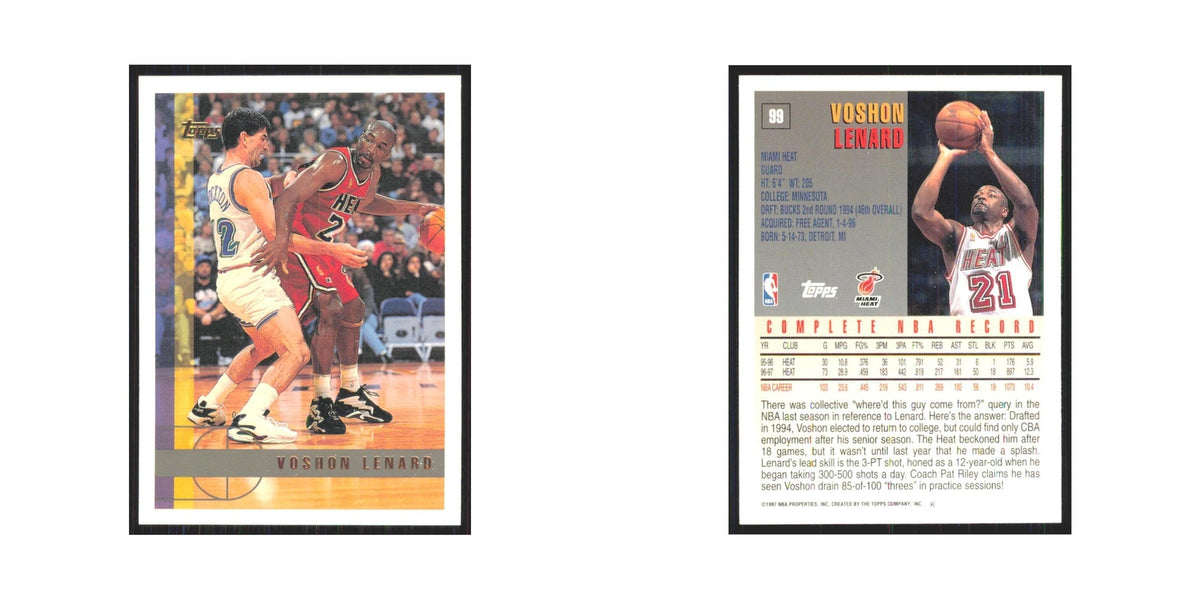 1997 Topps Voshon Lenard Heat #99.0