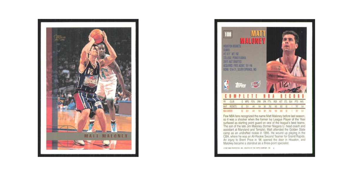 1997 Topps Matt Maloney Rockets #108.0