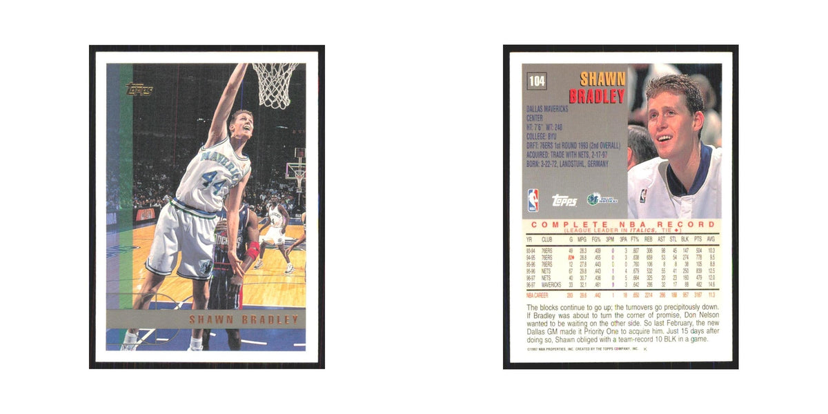 1997 Topps Shawn Bradley Mavericks #104.0