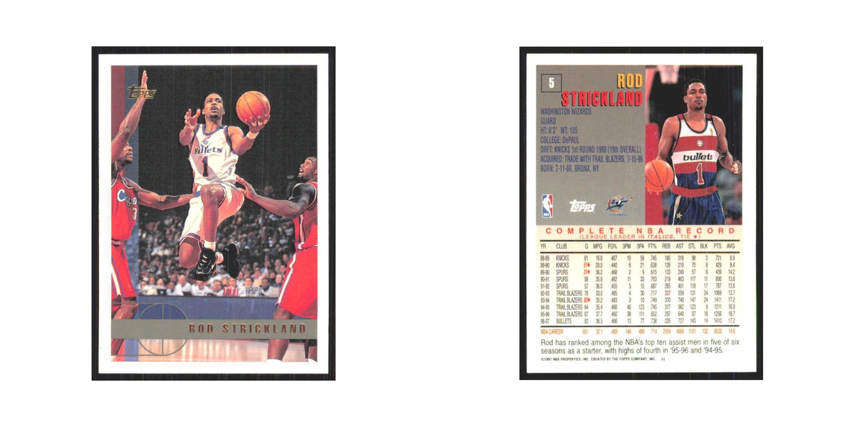 1997 Topps Rod Strickland Wizards #5.0