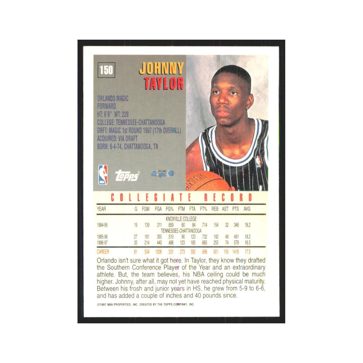 1997 Topps Johnny Taylor Magic #150.0
