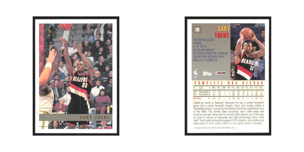 1997 Topps Gary Trent Blazers #19.0