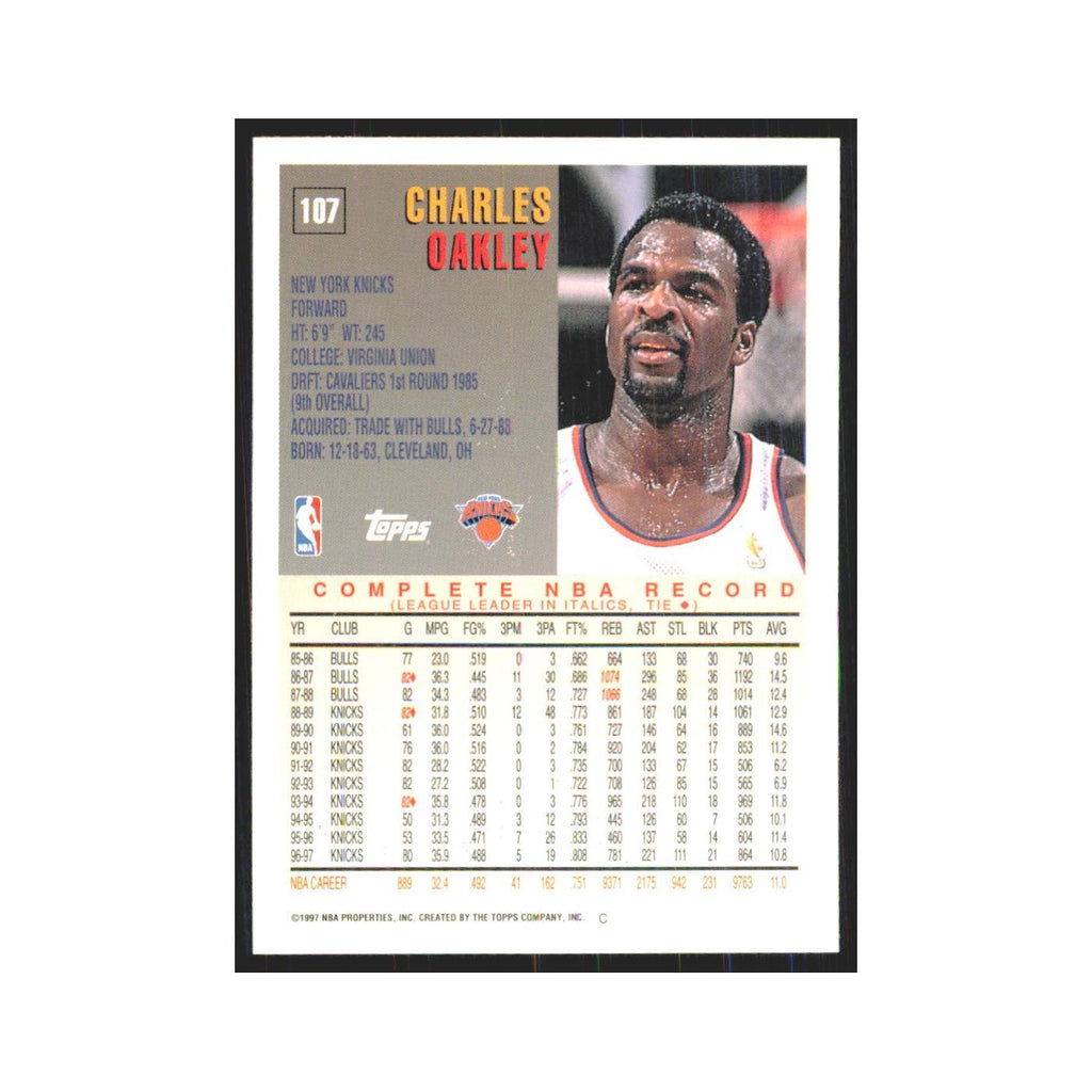 1997 Topps Charles Oakley Knicks #107.0