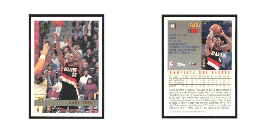 1997 Topps Gary Trent Blazers #19.0