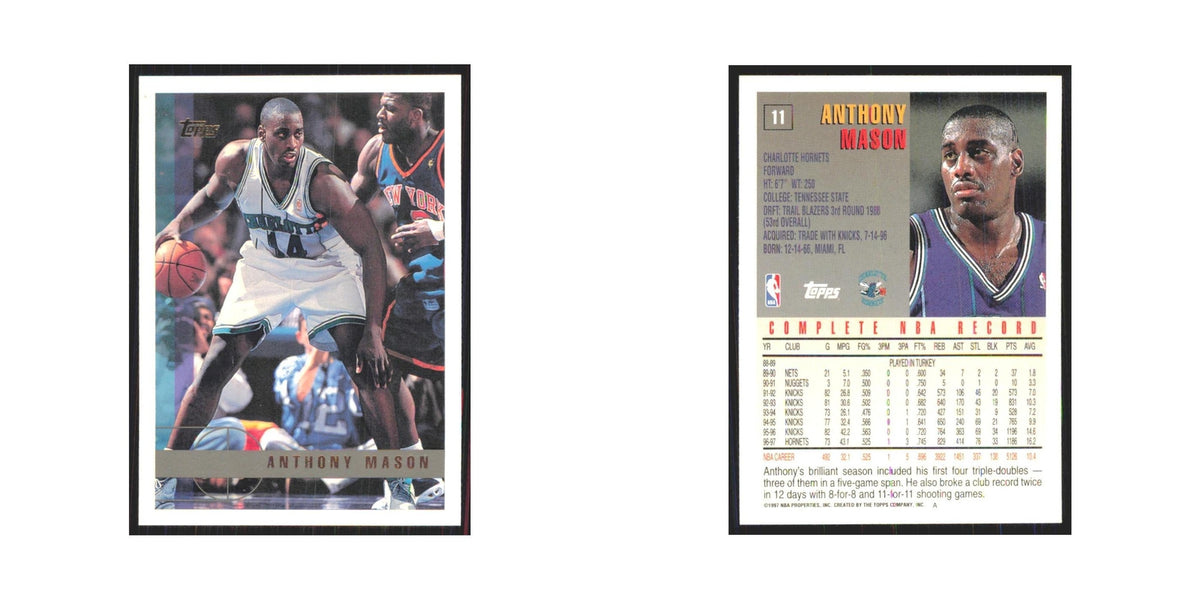 1997 Topps Anthony Mason Hornets #11.0