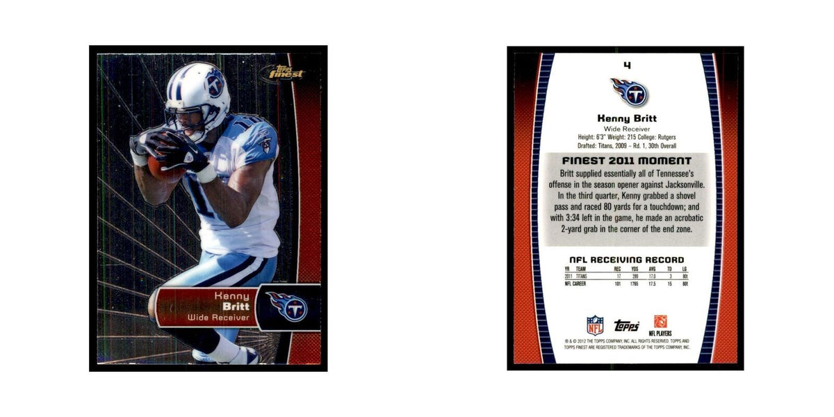 2012 Topps Finest Kenny Britt Football Cards #4