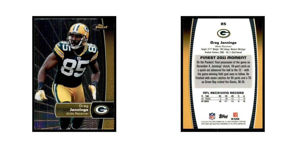 2012 Topps Finest Greg Jennings Football Cards #85
