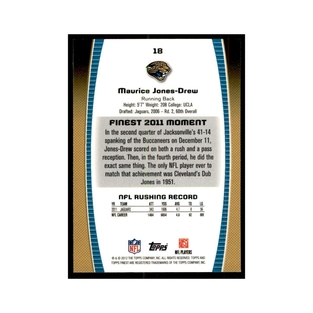 2012 Topps Finest Maurice Jones-Drew Football Cards #18