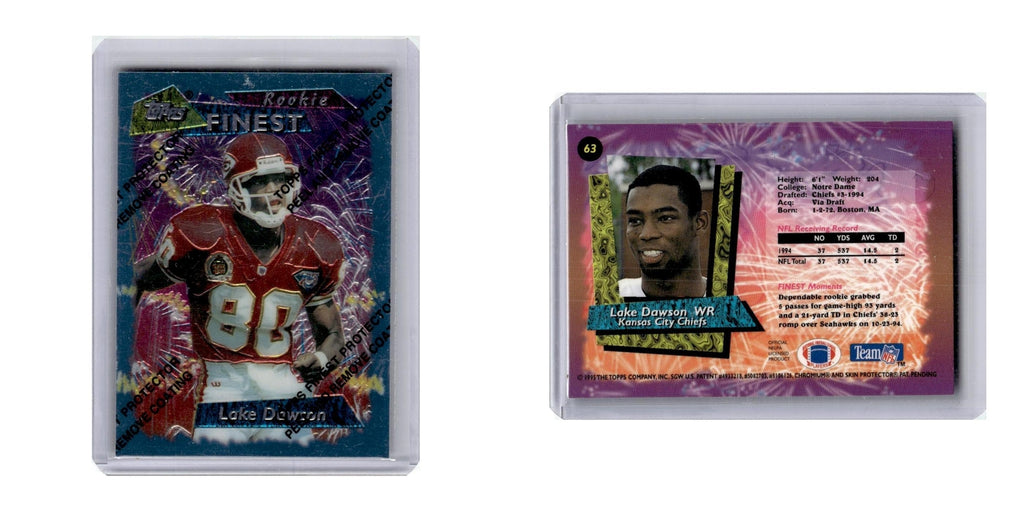 1995 Finest Lake Dawson RC Chiefs #63