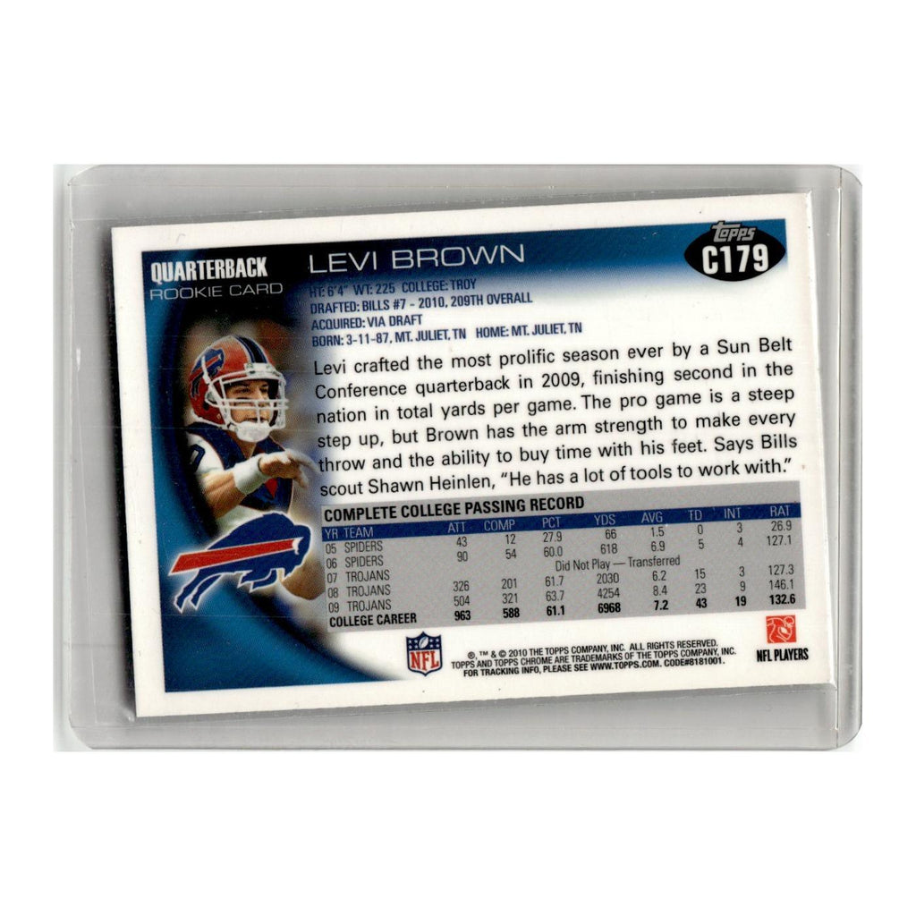 2010 Topps Chrome Levi Brown RC Bills #C179
