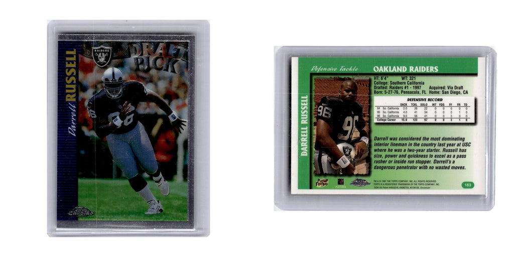 1997 Topps Chrome Darrell Russell RC Raiders #163