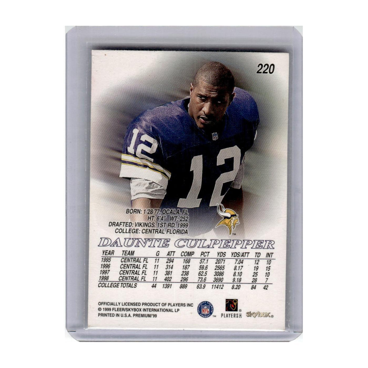 1999 Skybox Premium Daunte Culpepper Vikings #220