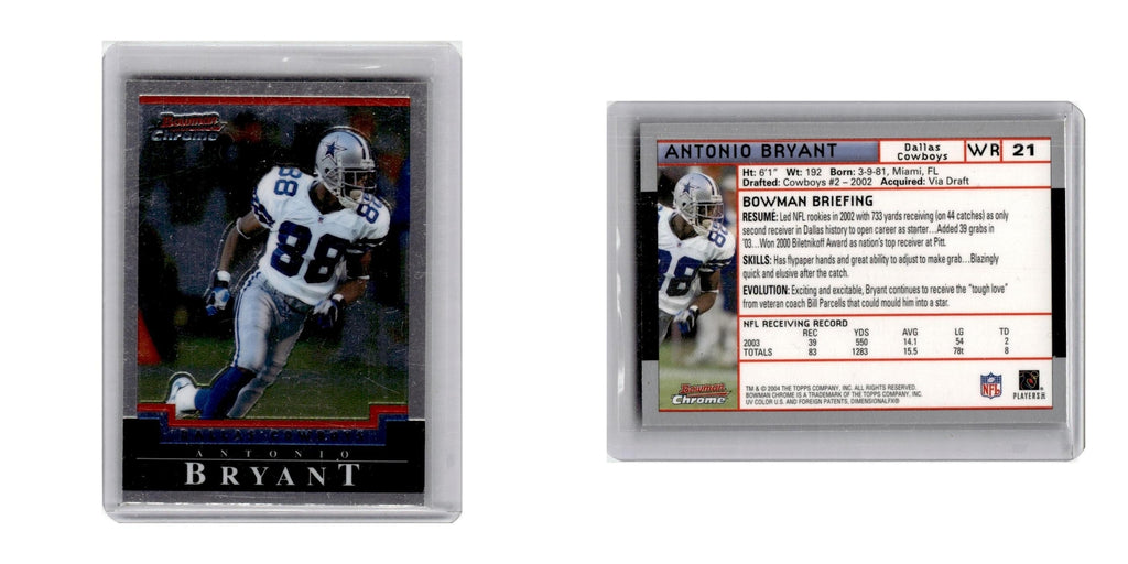 2004 Bowman Chrome Antonio Bryant Cowboys #21