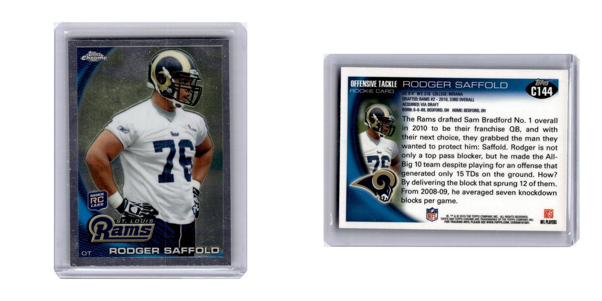 2010 Topps Chrome Rodger Saffold RC St. Louis Rams #C144