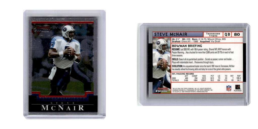2004 Bowman Chrome Steve McNair Titans #80