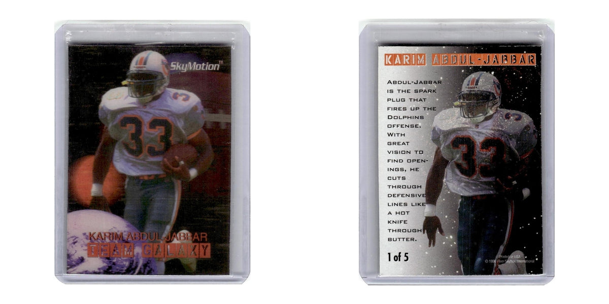 1996 SkyBox SkyMotion Team Galaxy Karim Abdul-Jabbar Dolphins #1