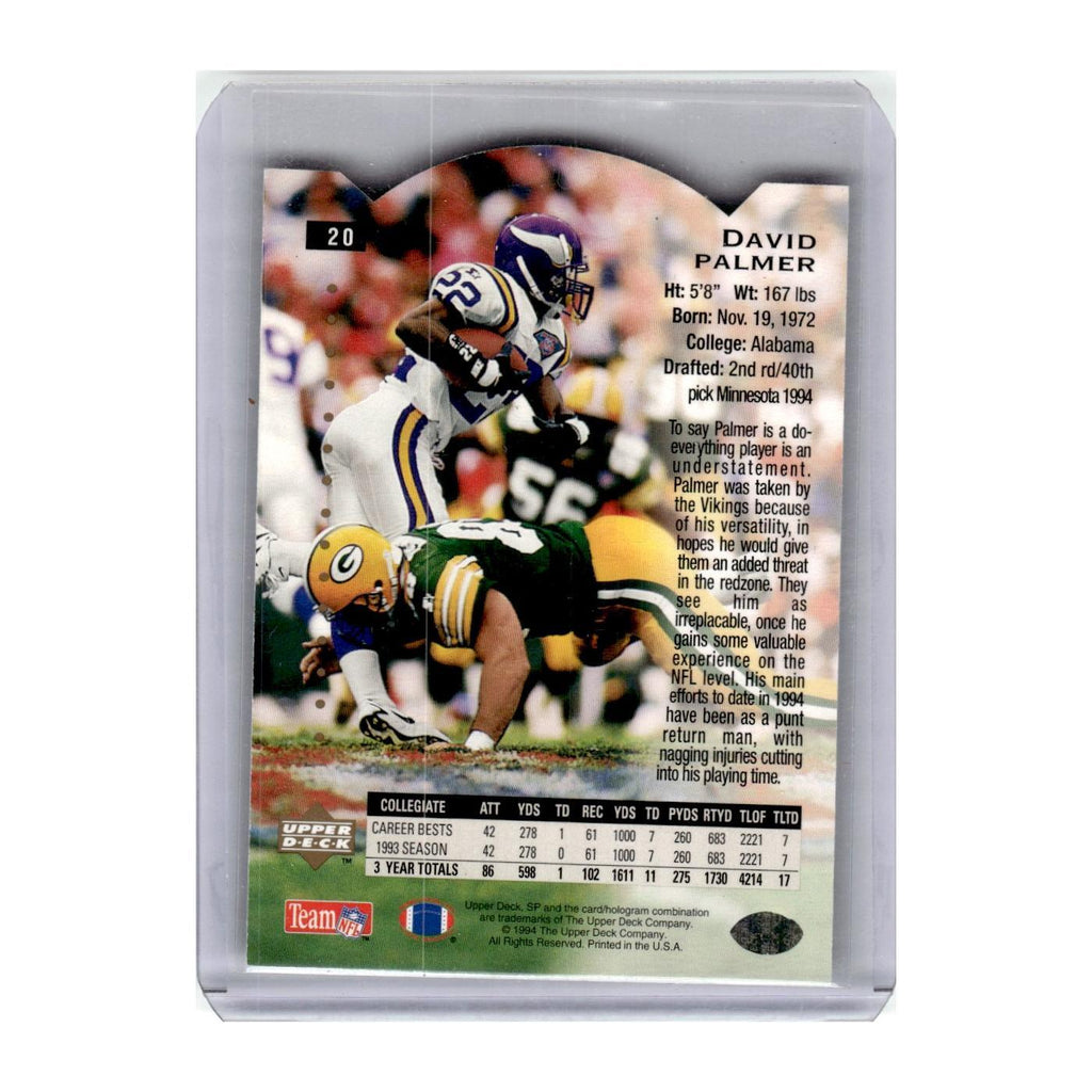 1994 SP Premier Prospects David Palmer Vikings #20