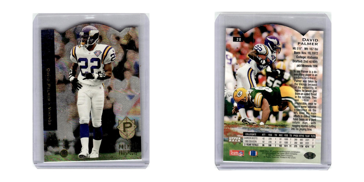 1994 SP Premier Prospects David Palmer Vikings #20